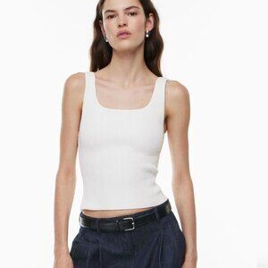 Aritzia Babaton sculpt knit square neck tank
